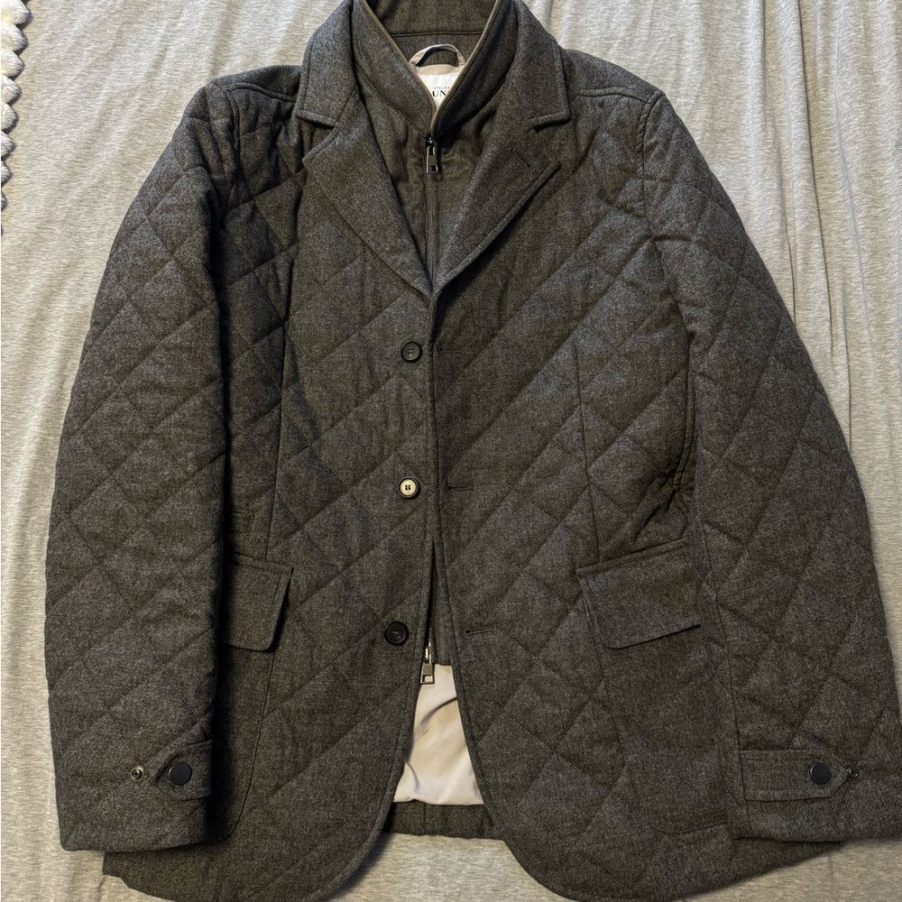 Quilted Wool Cashmere Munro Coat